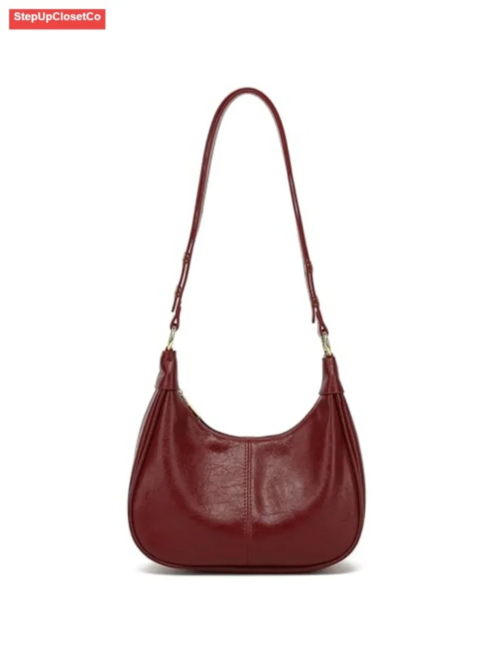 Small Crossbody Bag for Women Retro Hobo Vegan Leather Shoulder Purse